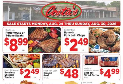 Costa's Supermarket Weekly Ad August 24 - 30, 2026