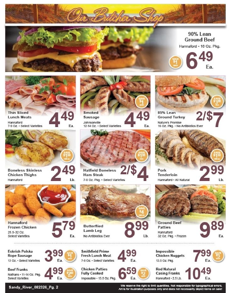 Sandy River Shop 'n Save Weekly Ad August 23 - 29, 2026