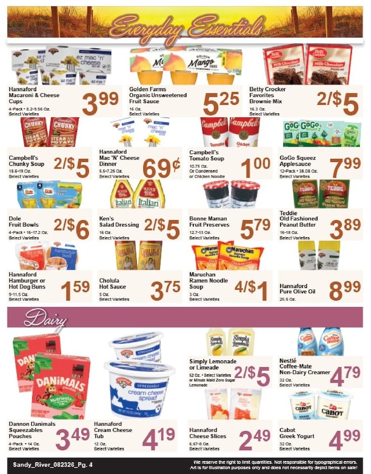 Sandy River Shop 'n Save Weekly Ad August 23 - 29, 2026