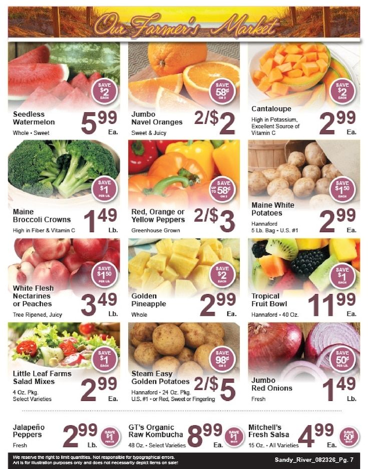 Sandy River Shop 'n Save Weekly Ad August 23 - 29, 2026