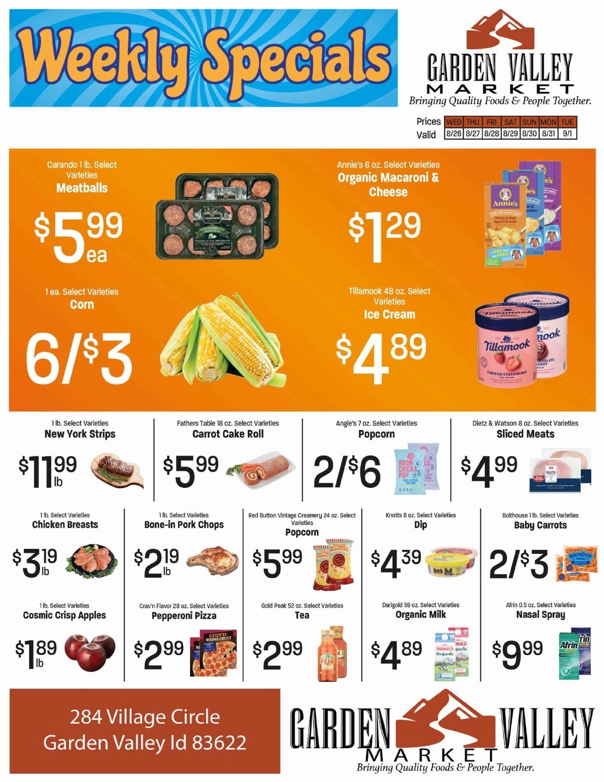 Garden Valley Market Weekly Ad August 26 - September 1, 2026