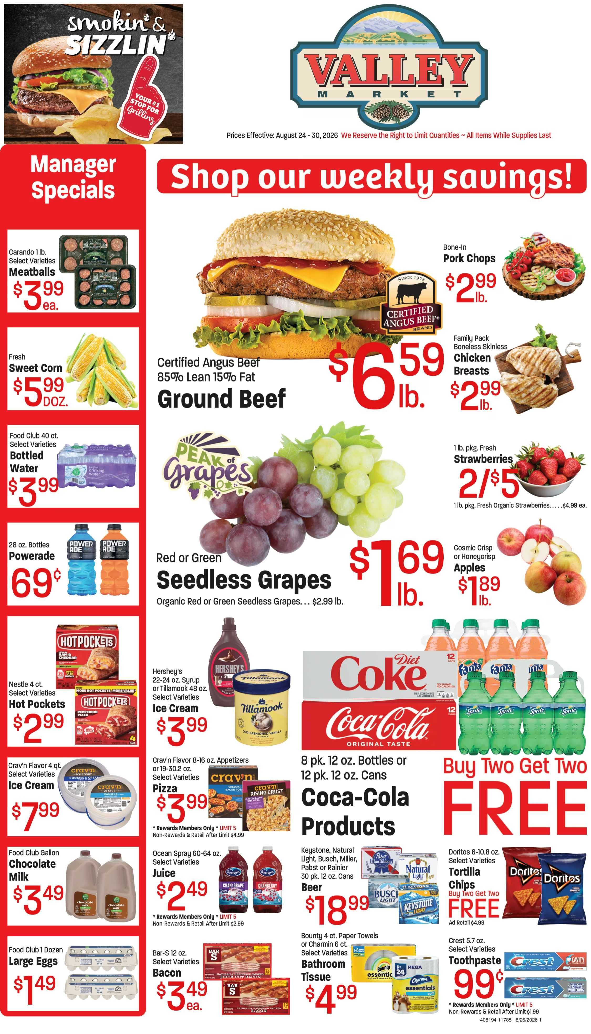 Eden Valley Market (2555 Wolf Creek Dr., Eden, UT) Weekly Ad August 24 - 30, 2026