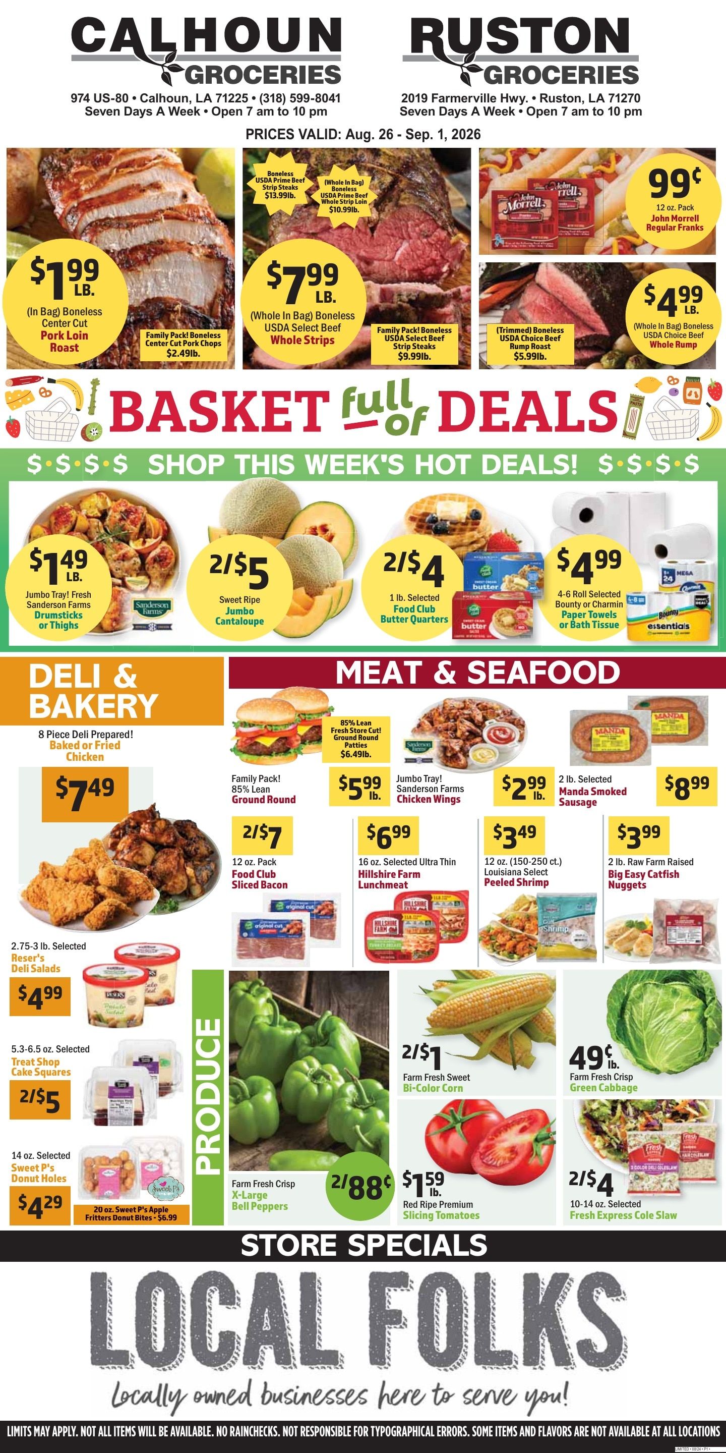 Calhoun Groceries Weekly Ad August 26 - September 1, 2026