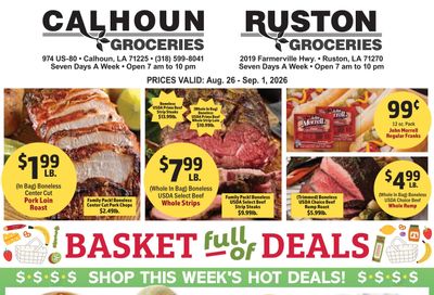 Calhoun Groceries Weekly Ad August 26 - September 1, 2026