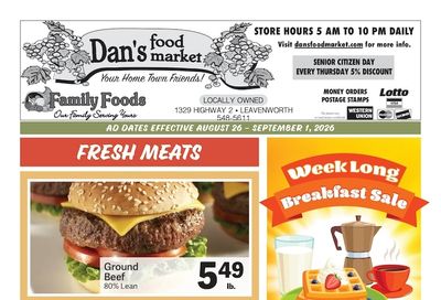 Dan's Food Market Weekly Ad August 26 - September 1, 2026