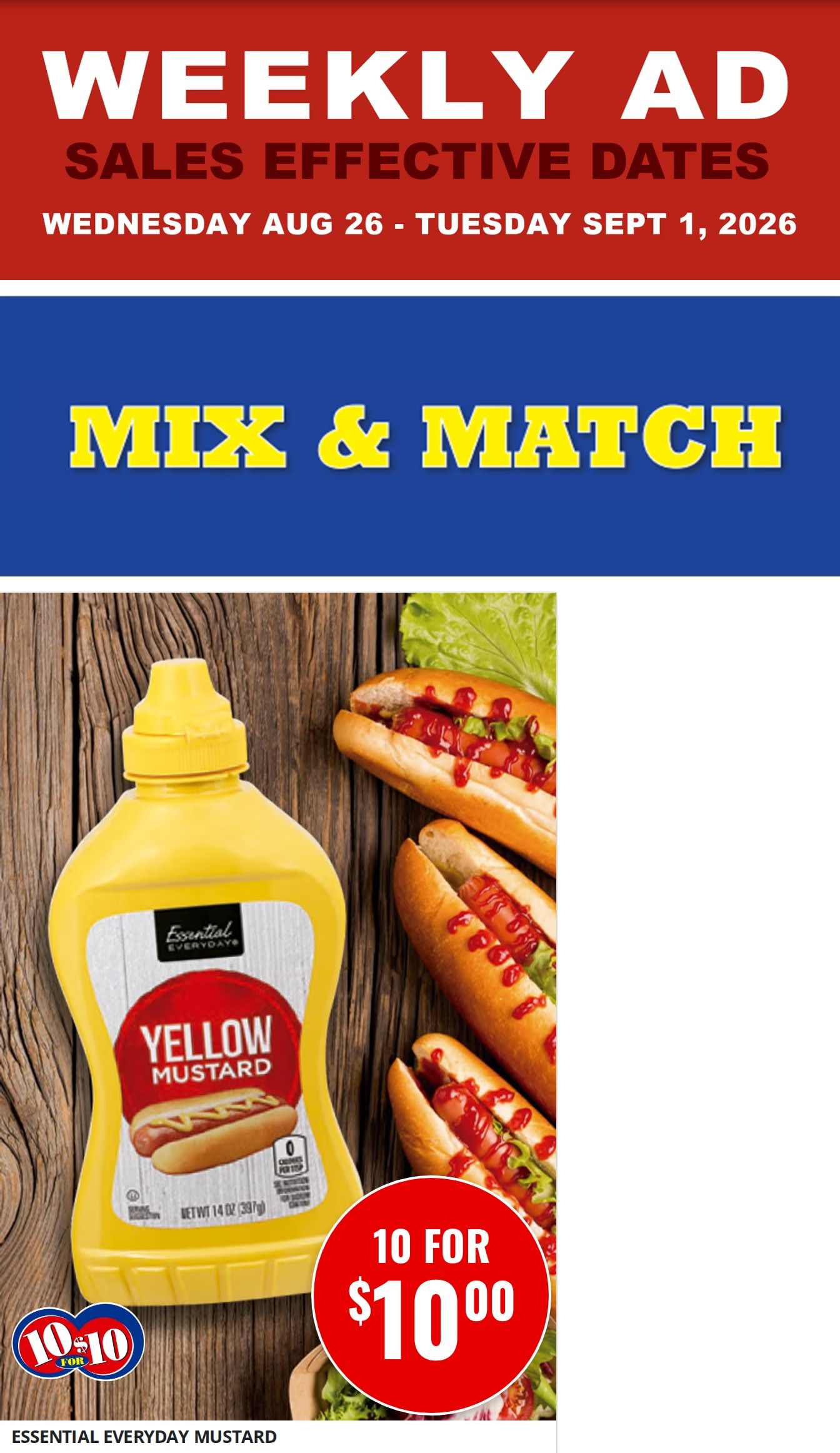 Jasper Market Weekly Ad August 26 - September 1, 2026