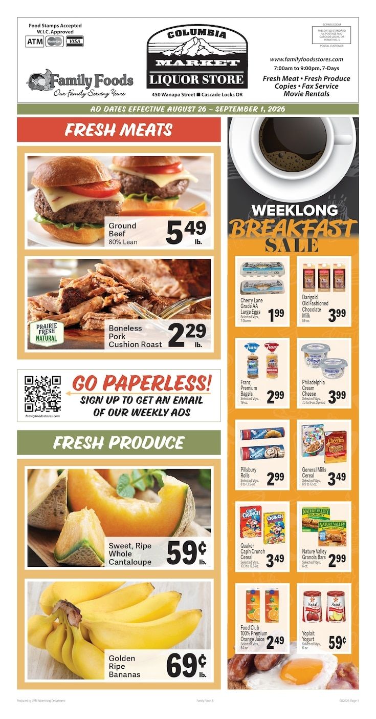 Columbia Market Weekly Ad August 26 - September 1, 2026