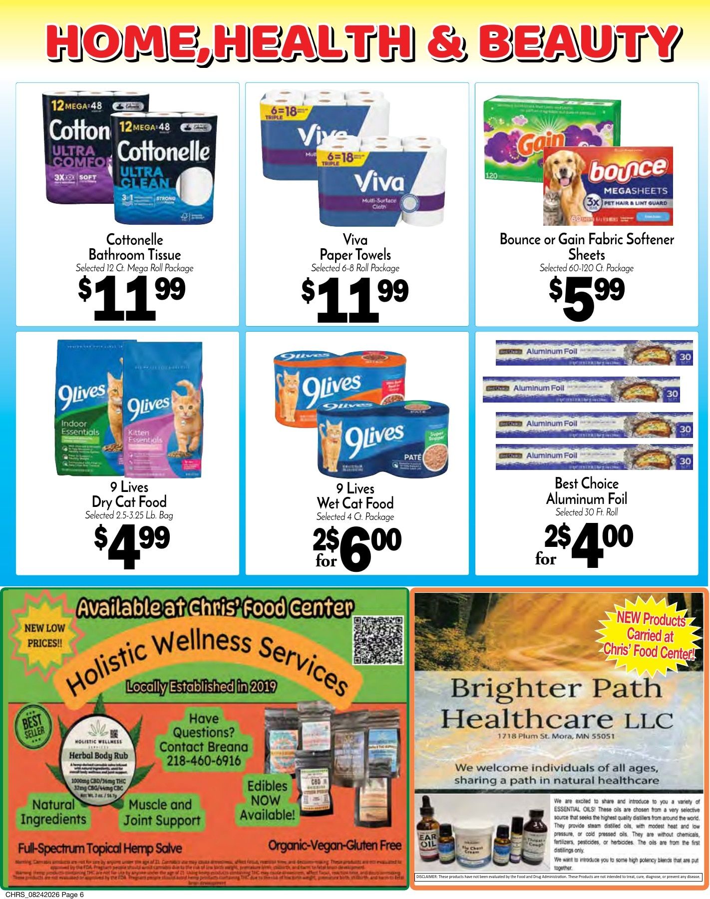 Chris' Food Center Weekly Ad August 24 - 30, 2026