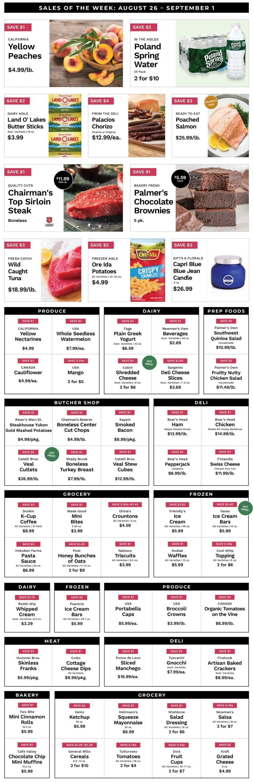Palmer's Supermarket IGA Sales of the Week Weekly Ad August 26 - September 1, 2026