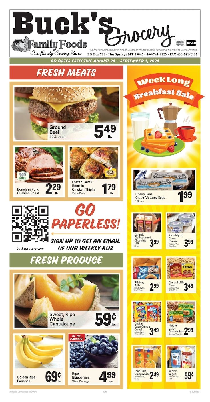 Buck's Grocery Weekly Ad August 26 - September 1, 2026