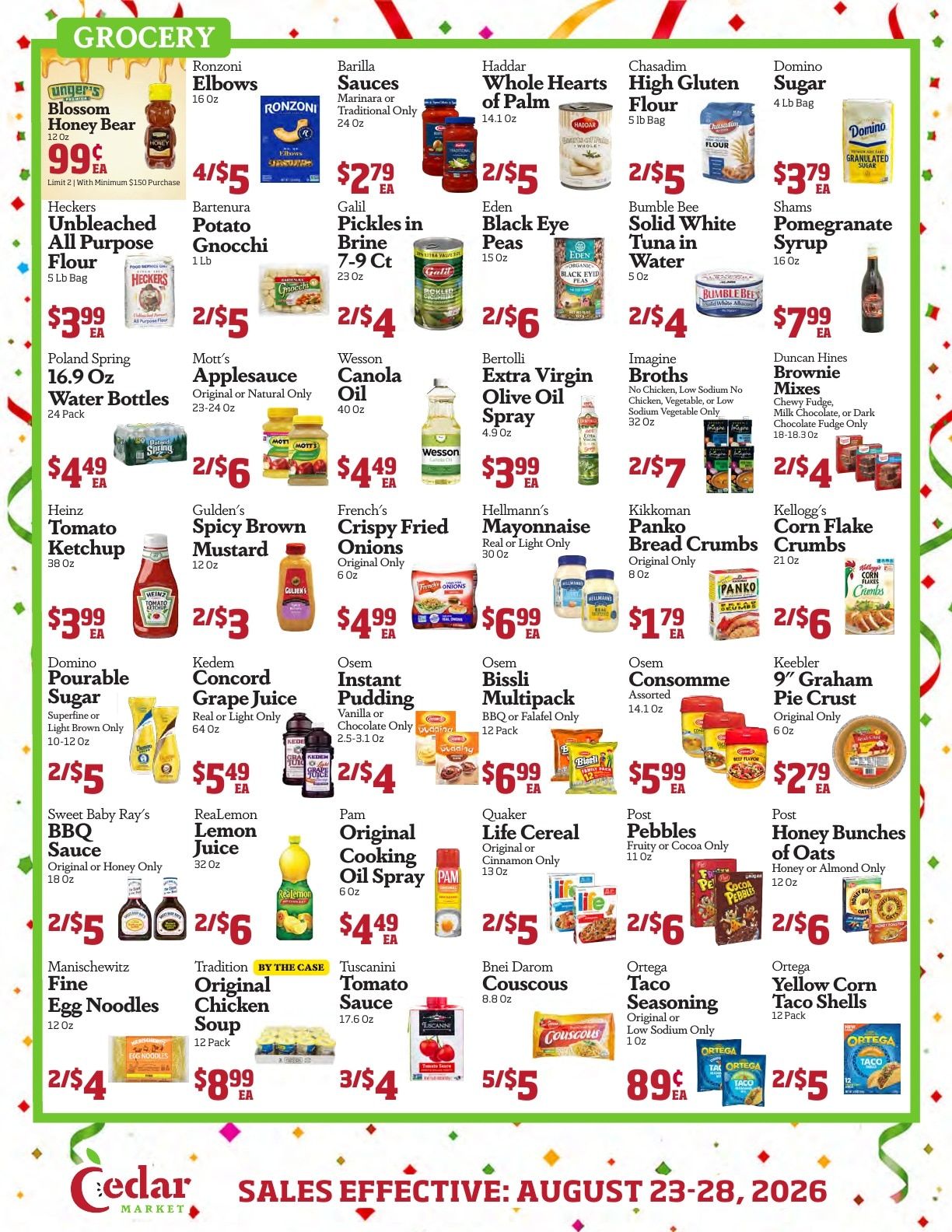 Cedar Market Weekly Ad August 23 - 28, 2026