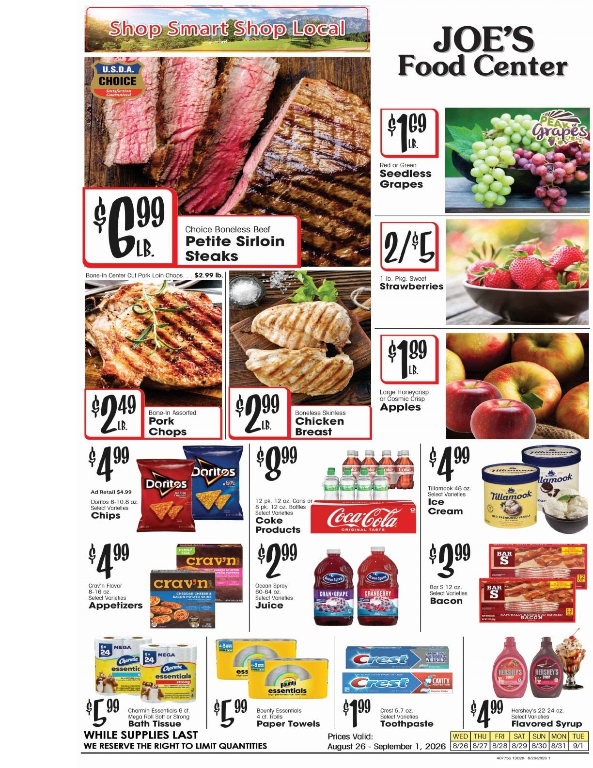 Joe's Food Center Weekly Ad August 26 - September 1, 2026