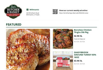 Bob's Butcher & Basket Weekly Ad August 21 - 27, 2026
