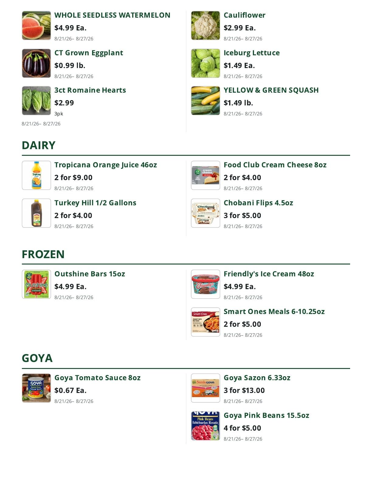 Bob's Butcher & Basket Weekly Ad August 21 - 27, 2026
