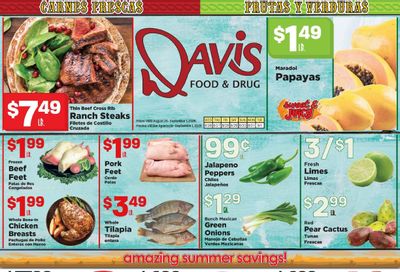 Davis Food & Drug Hispanic Weekly Ad August 26 - September 1, 2026