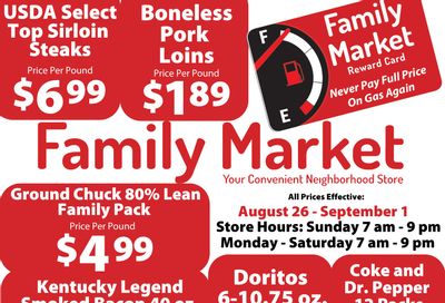 Family Market (Pangburn, AR) Weekly Ad August 26 - September 1, 2026