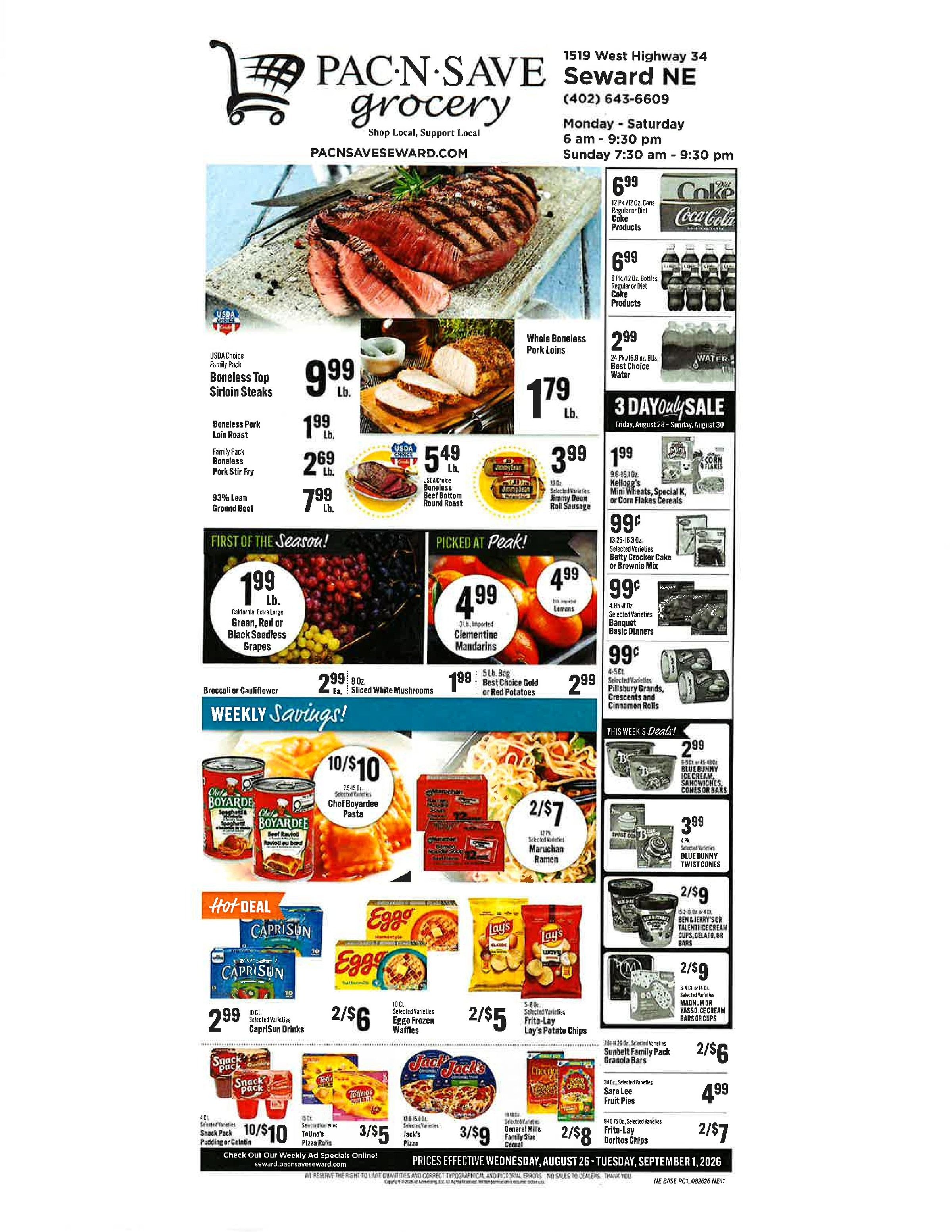 Pac N Save Weekly Ad August 26 - 31, 2026