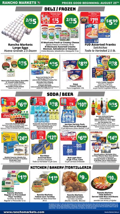 Rancho Markets Weekly Ad August 25 - 31, 2026
