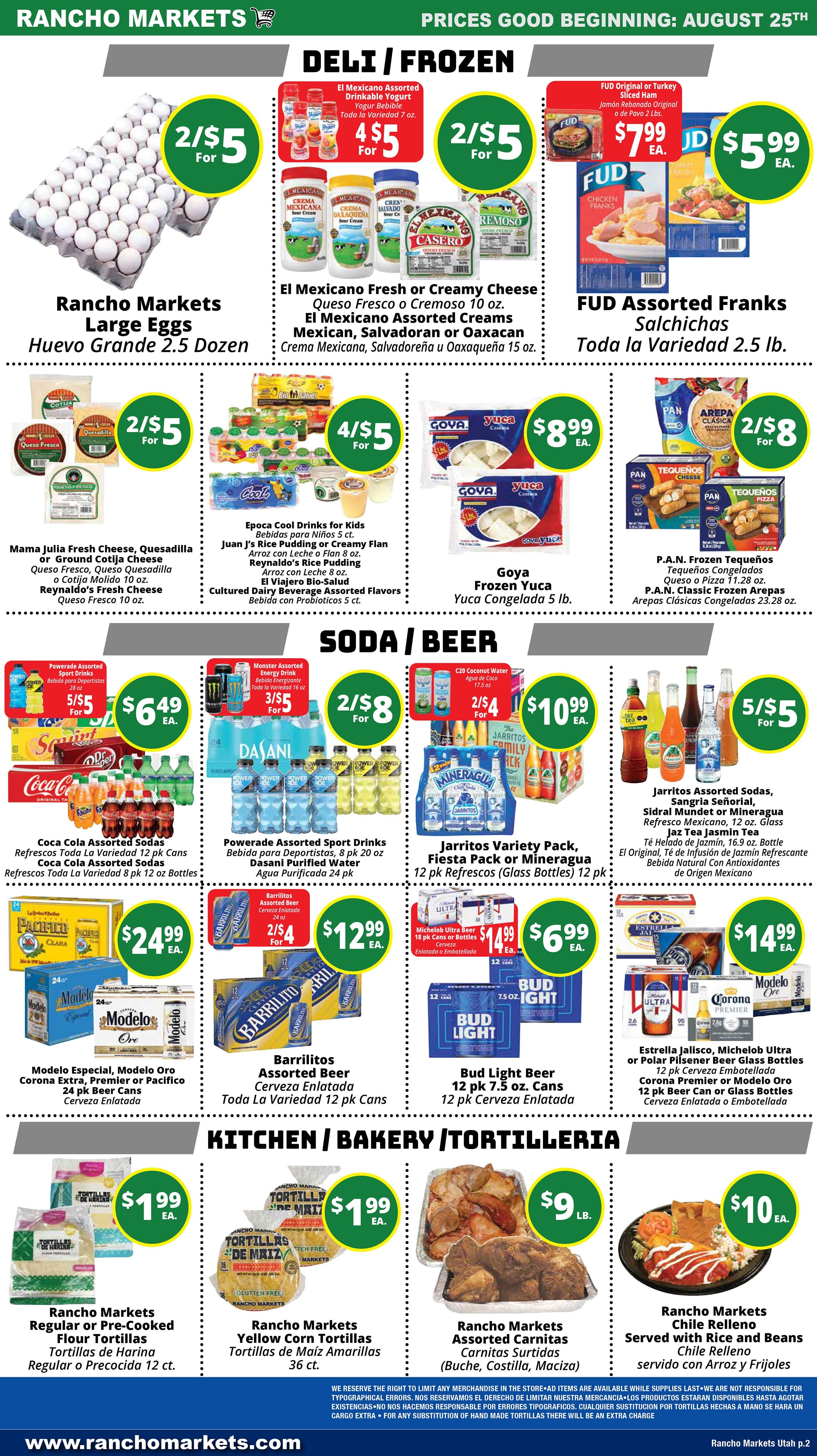 Rancho Markets Weekly Ad August 25 - 31, 2026