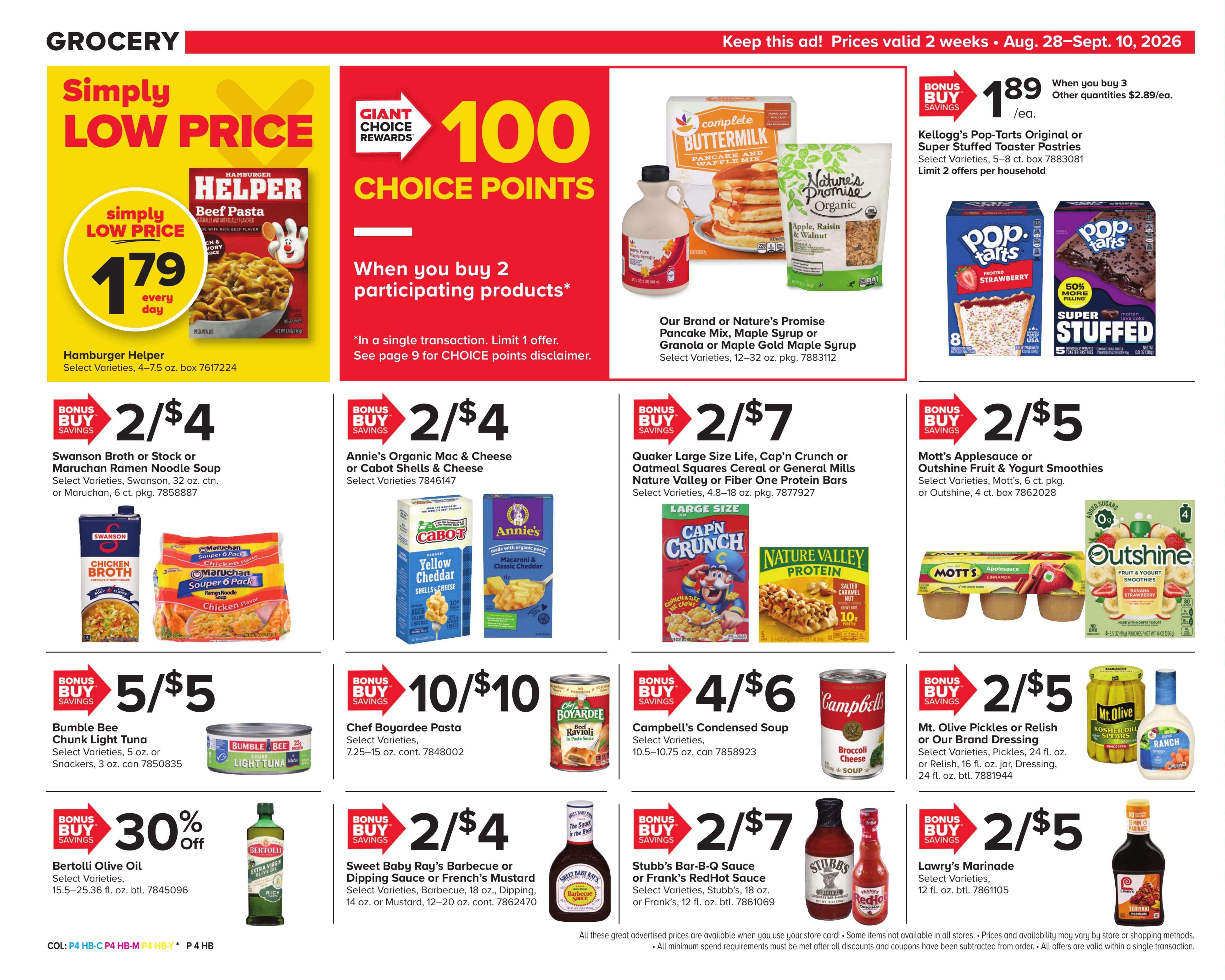 Giant Food Stores (Gwynn Oak Area, MD) Weekly Ad August 28 - September 10, 2026
