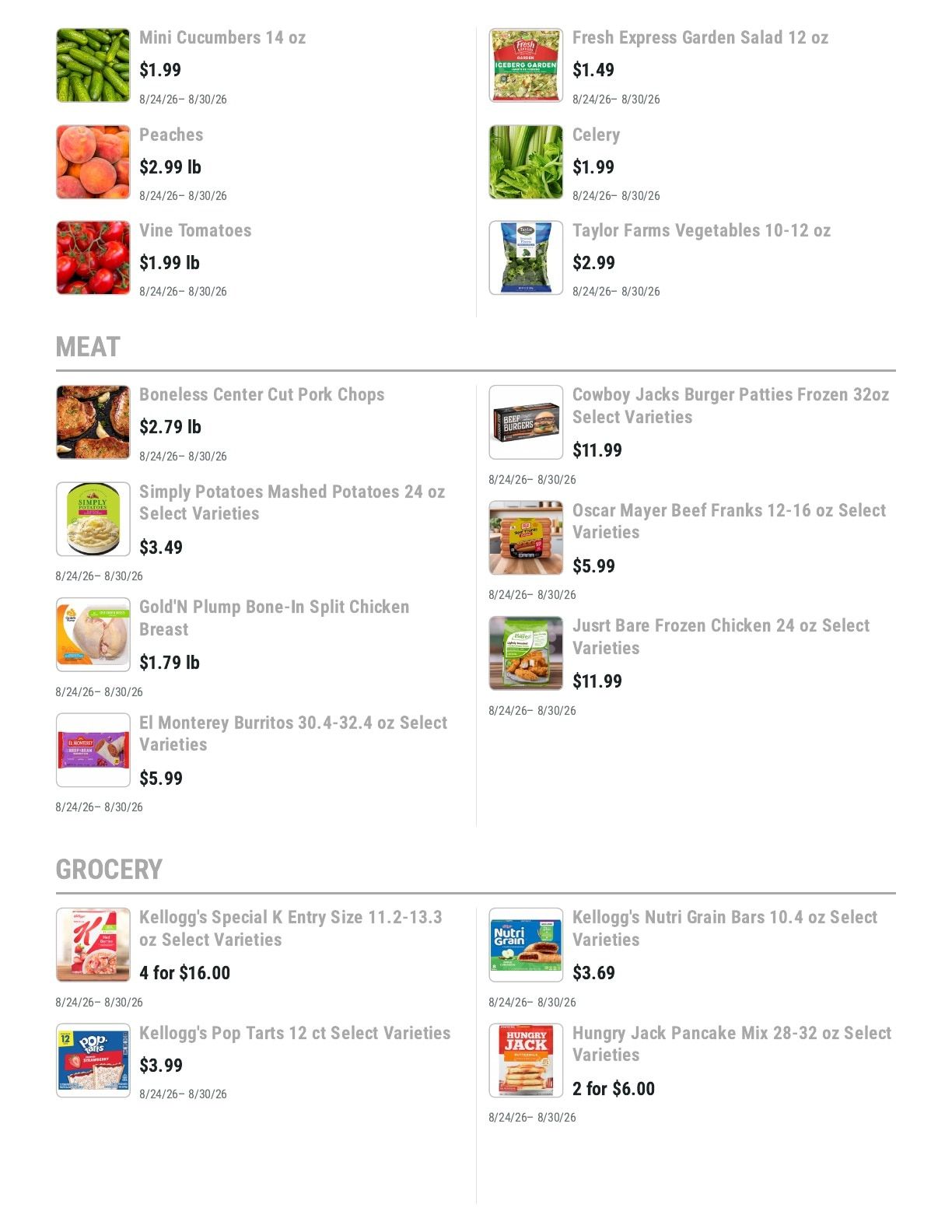 Barnesville Grocery Weekly Ad August 24 - 30, 2026