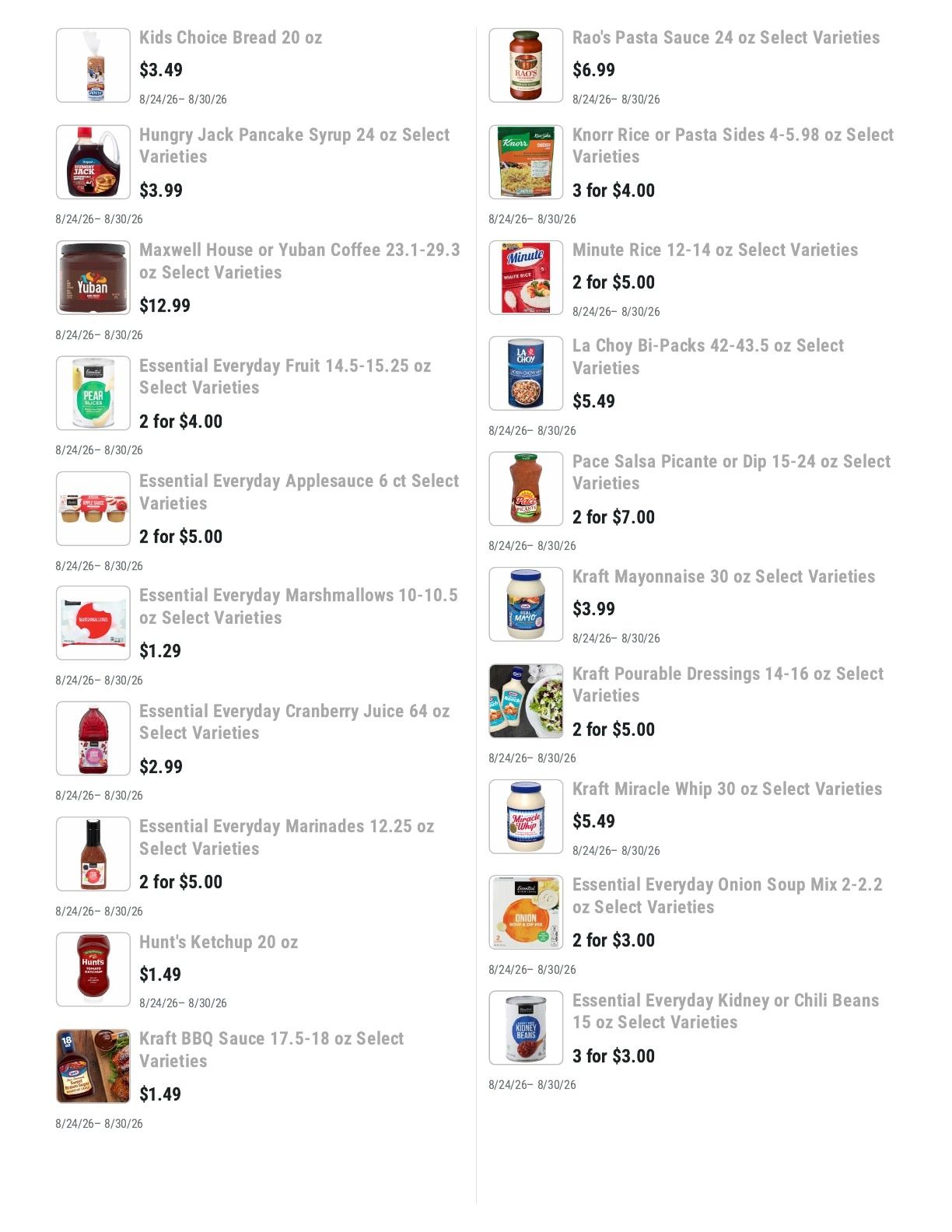 Barnesville Grocery Weekly Ad August 24 - 30, 2026
