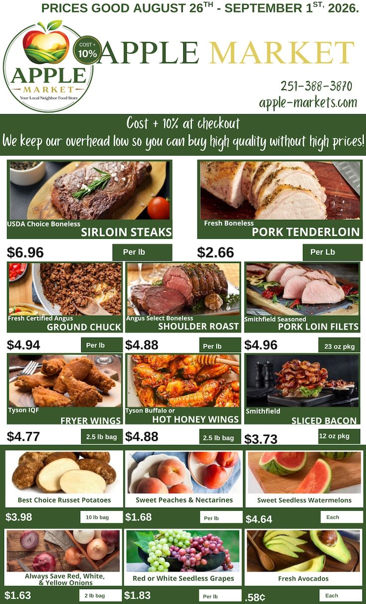 Apple Market Fairhope Weekly Ad August 26 - September 1, 2026