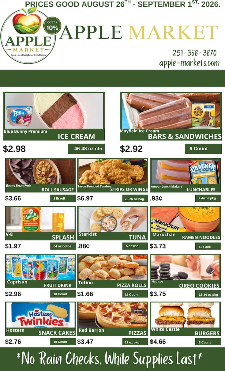 Apple Market Fairhope Weekly Ad August 26 - September 1, 2026