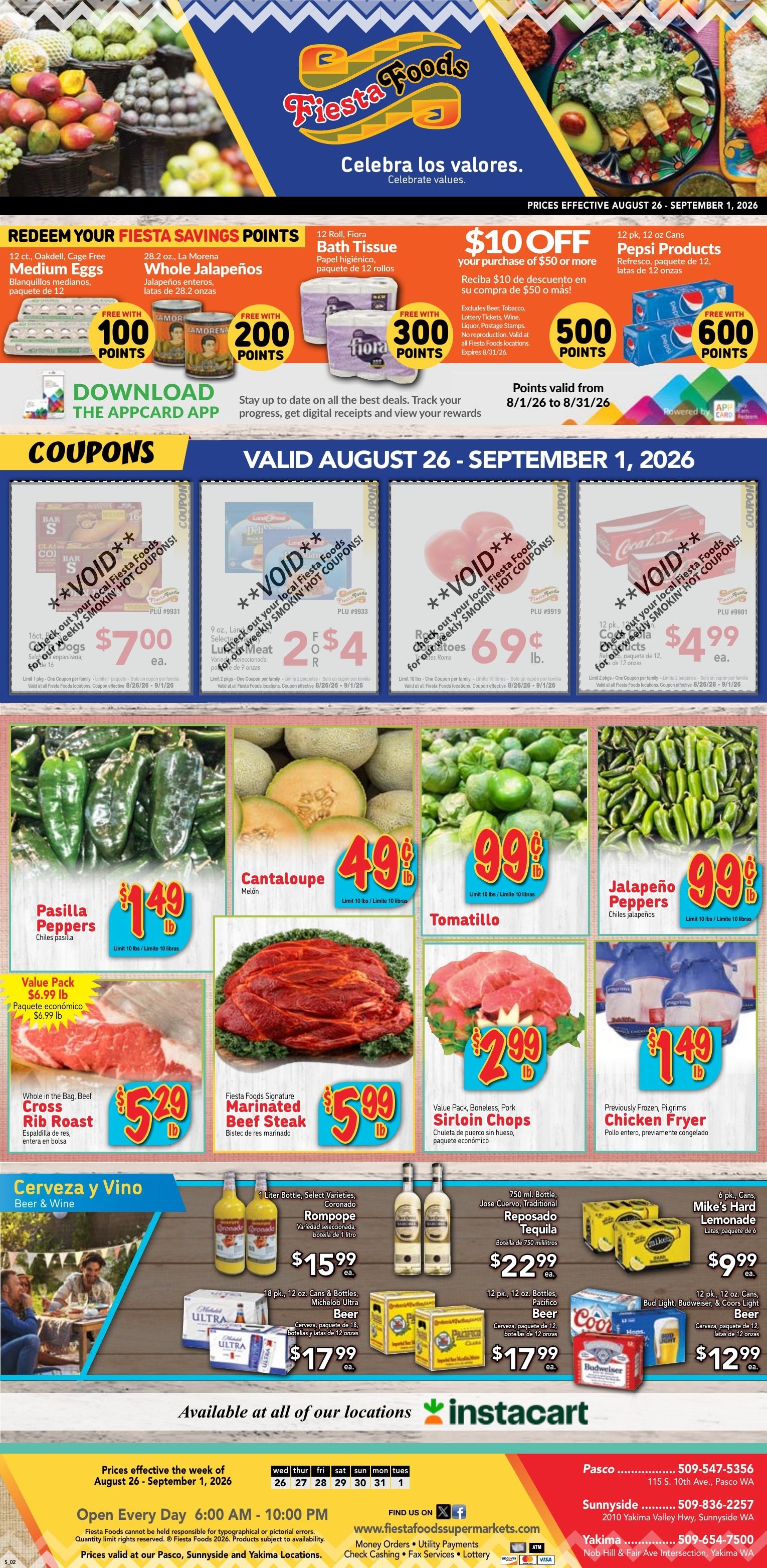 Fiesta Foods SuperMarkets Weekly Ad August 26 - September 1, 2026