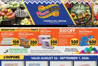 Fiesta Foods SuperMarkets Weekly Ad August 26 - September 1, 2026