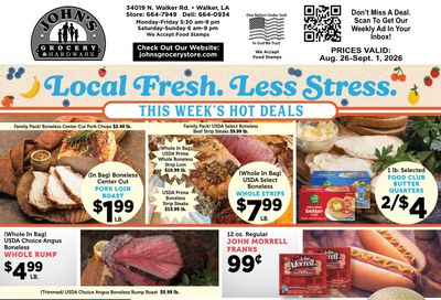 John's Grocery Weekly Ad August 26 - September 1, 2026