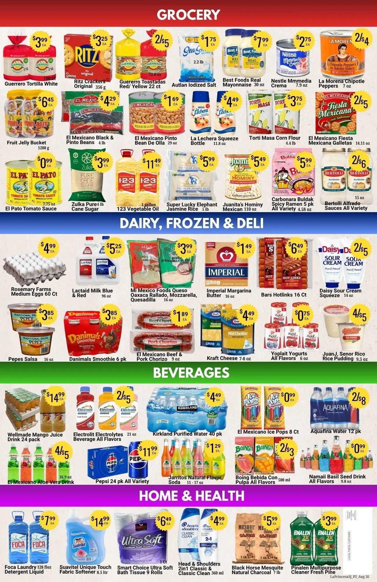 La Princesa International Bazaar Weekly Ad August 26 - September 1, 2026