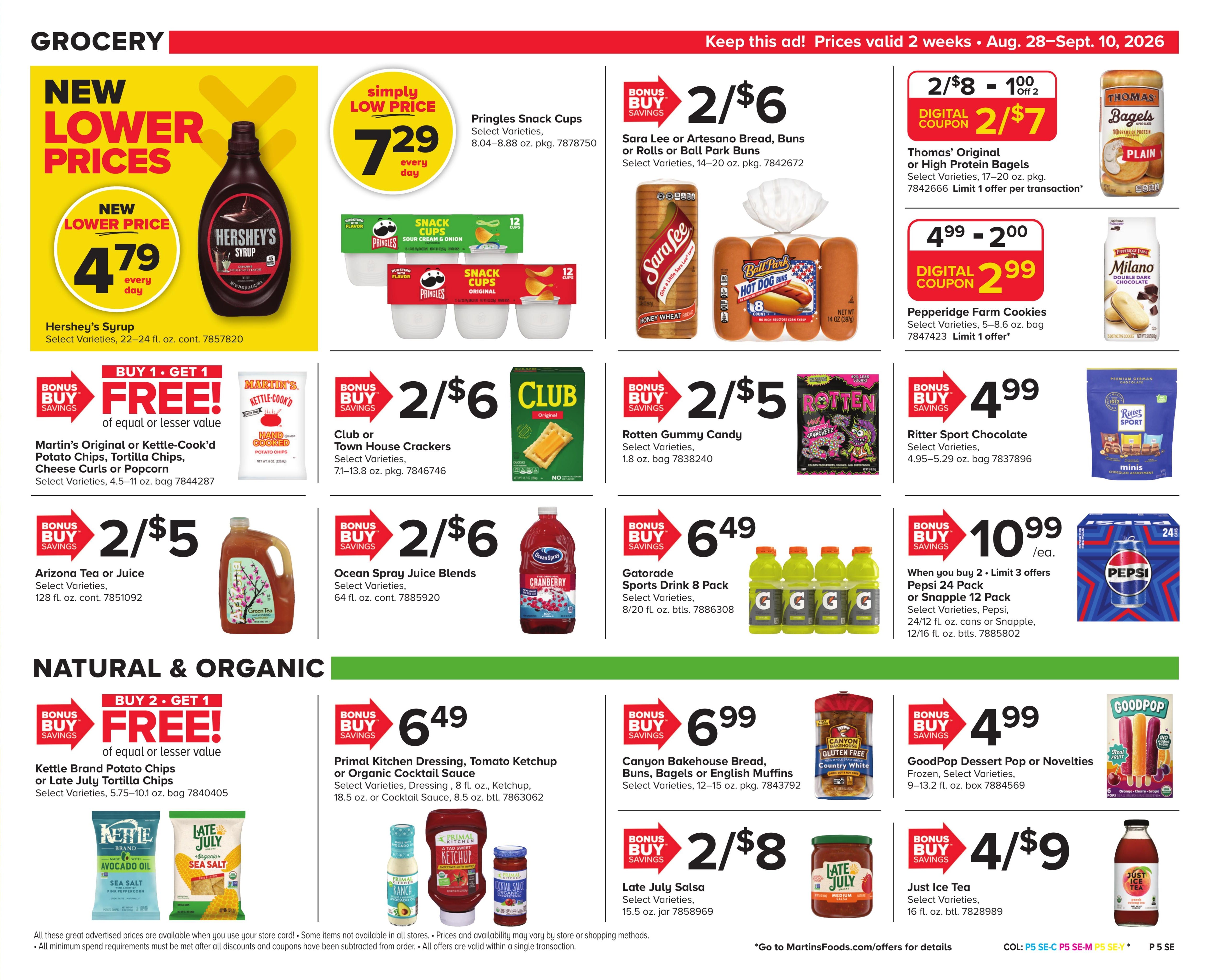 Martin's Food Market (Coalport-Orbisonia Area, PA) Weekly Ad August 28 - September 10, 2026