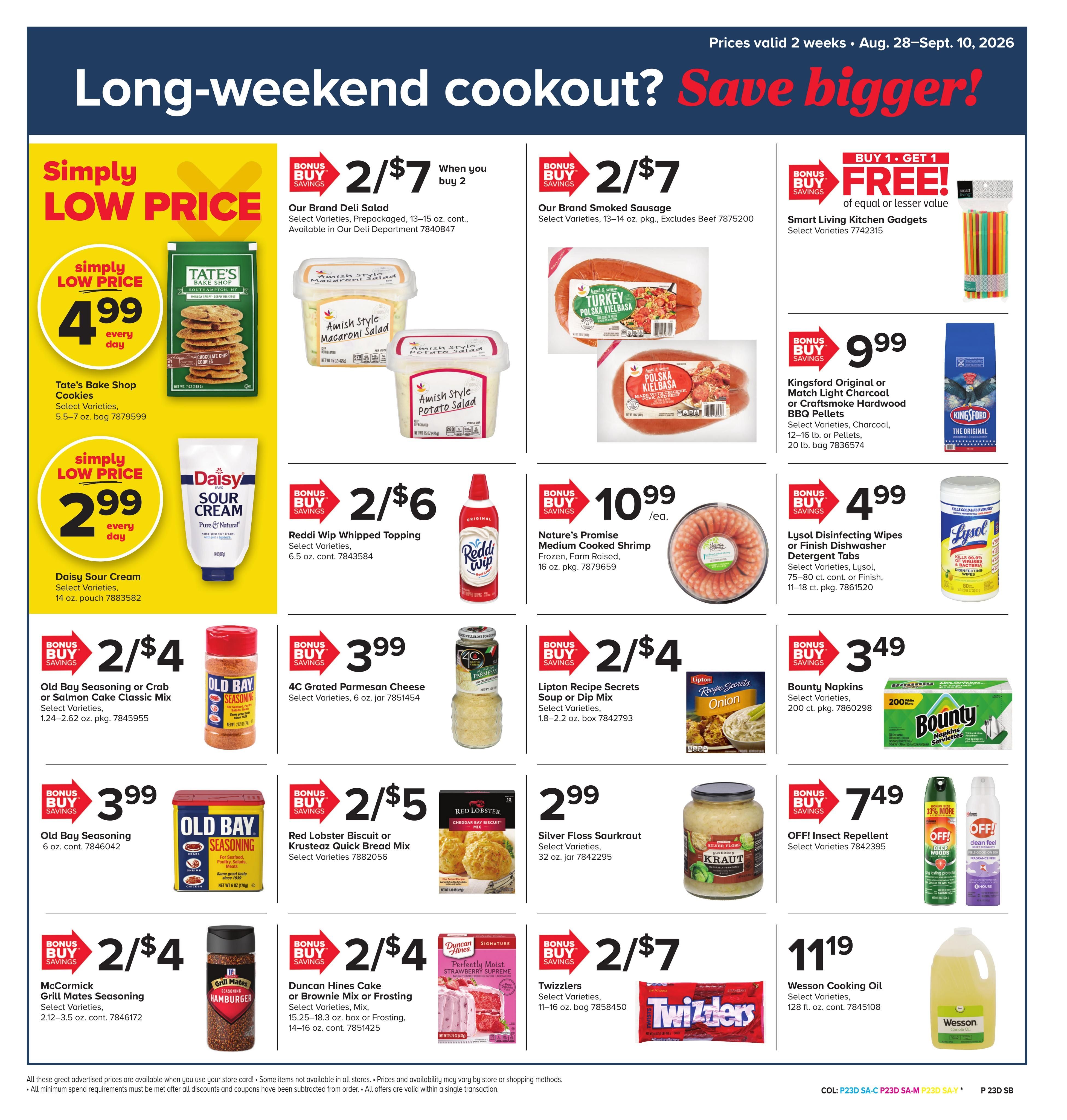 Martin's Food Market (Coalport-Orbisonia Area, PA) Weekly Ad August 28 - September 10, 2026