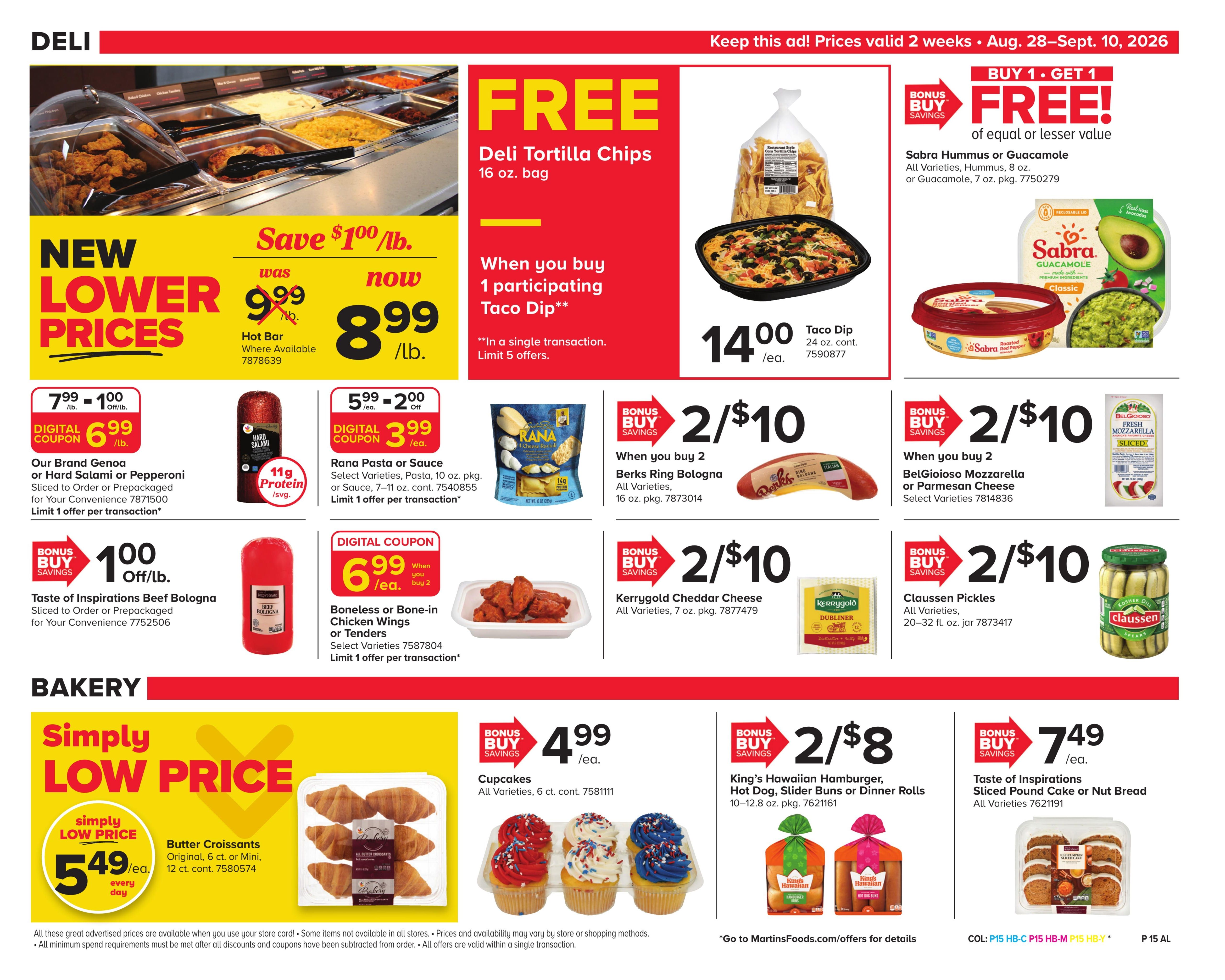Martin's Food Market (Bakerton Area, WV) Weekly Ad August 28 - September 10, 2026