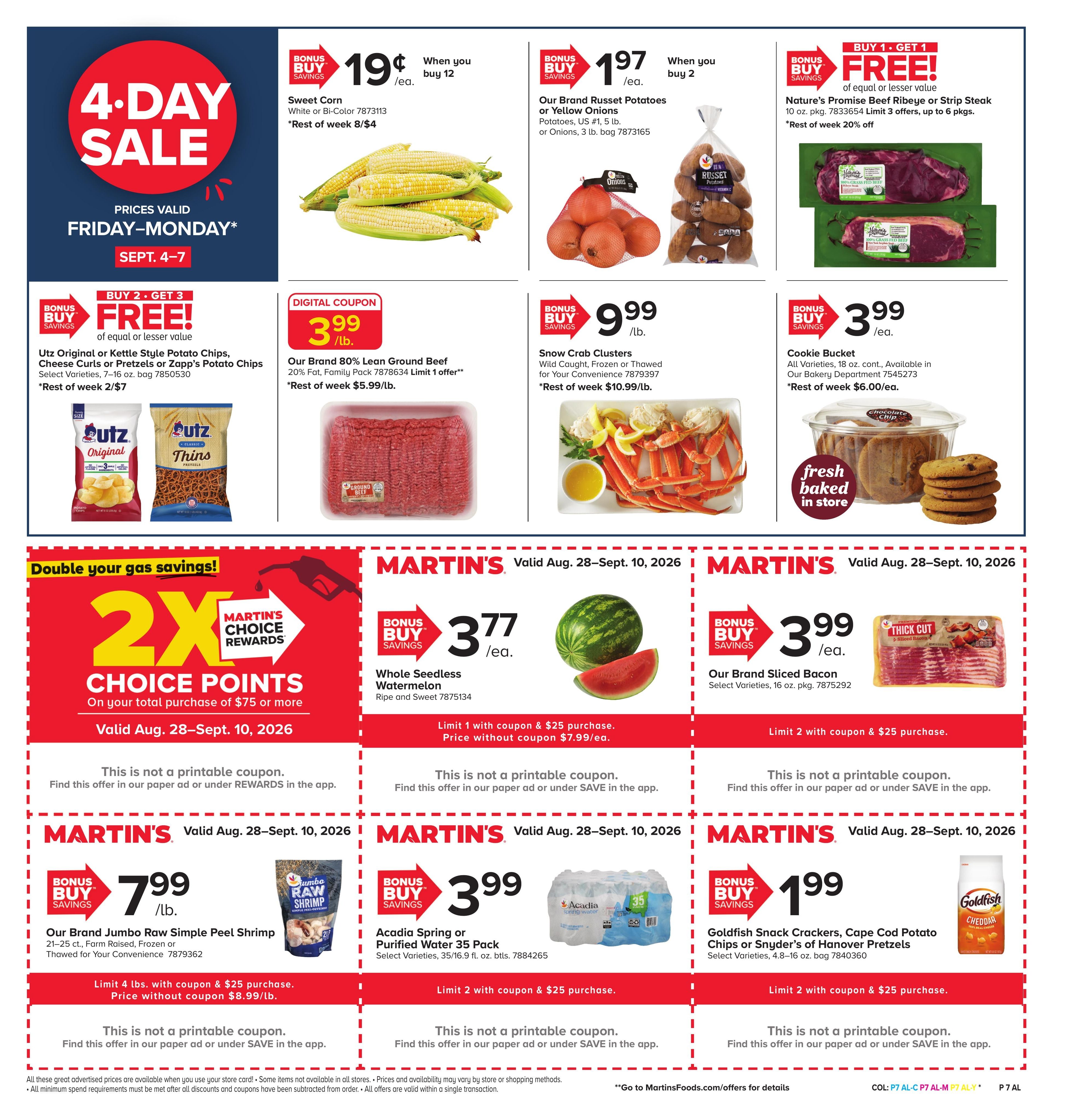 Martin's Food Market (Bakerton Area, WV) Weekly Ad August 28 - September 10, 2026