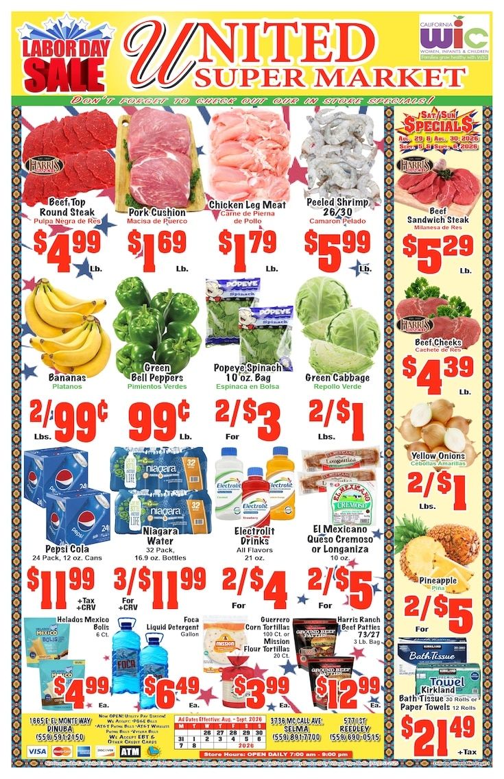 United Super Market Weekly Ad August 26 - September 8, 2026
