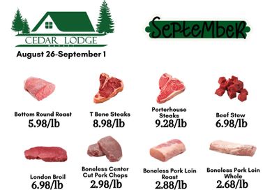 Cedar Lodge Market Weekly Ad August 26 - September 1, 2026