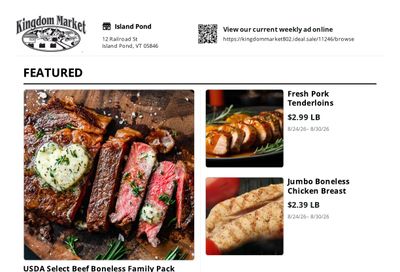 Kingdom Market Weekly Ad August 24 - 30, 2026