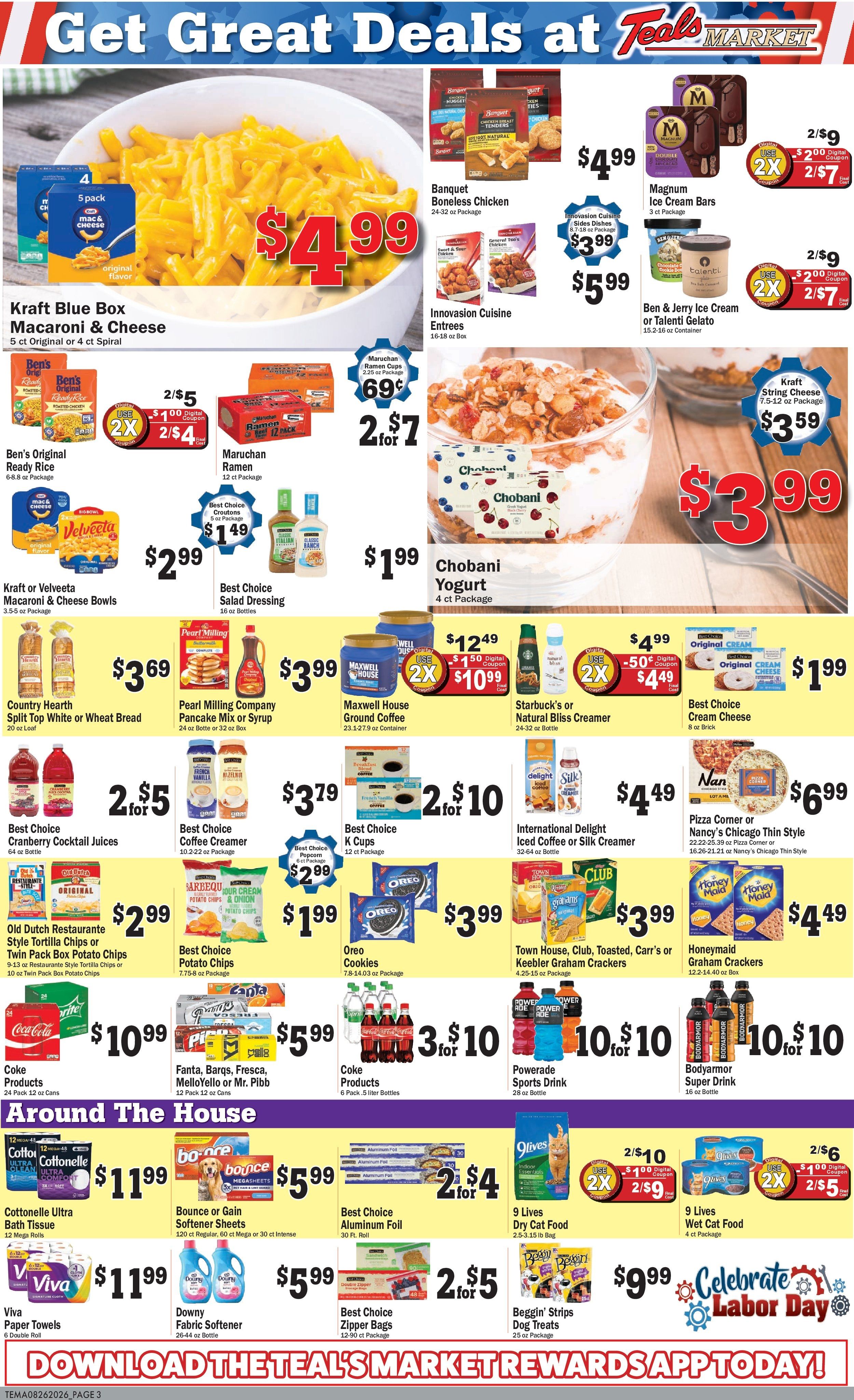 Teal's Market (Albany, Cold Spring and Spicer, MN) Weekly Ad August 26 - September 1, 2026
