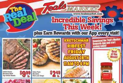 Teal's Market (North Dakota) Weekly Ad August 26 - September 1, 2026