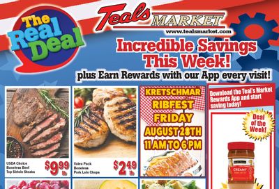 Teal's Market (Sisseton, SD) Weekly Ad August 26 - September 1, 2026