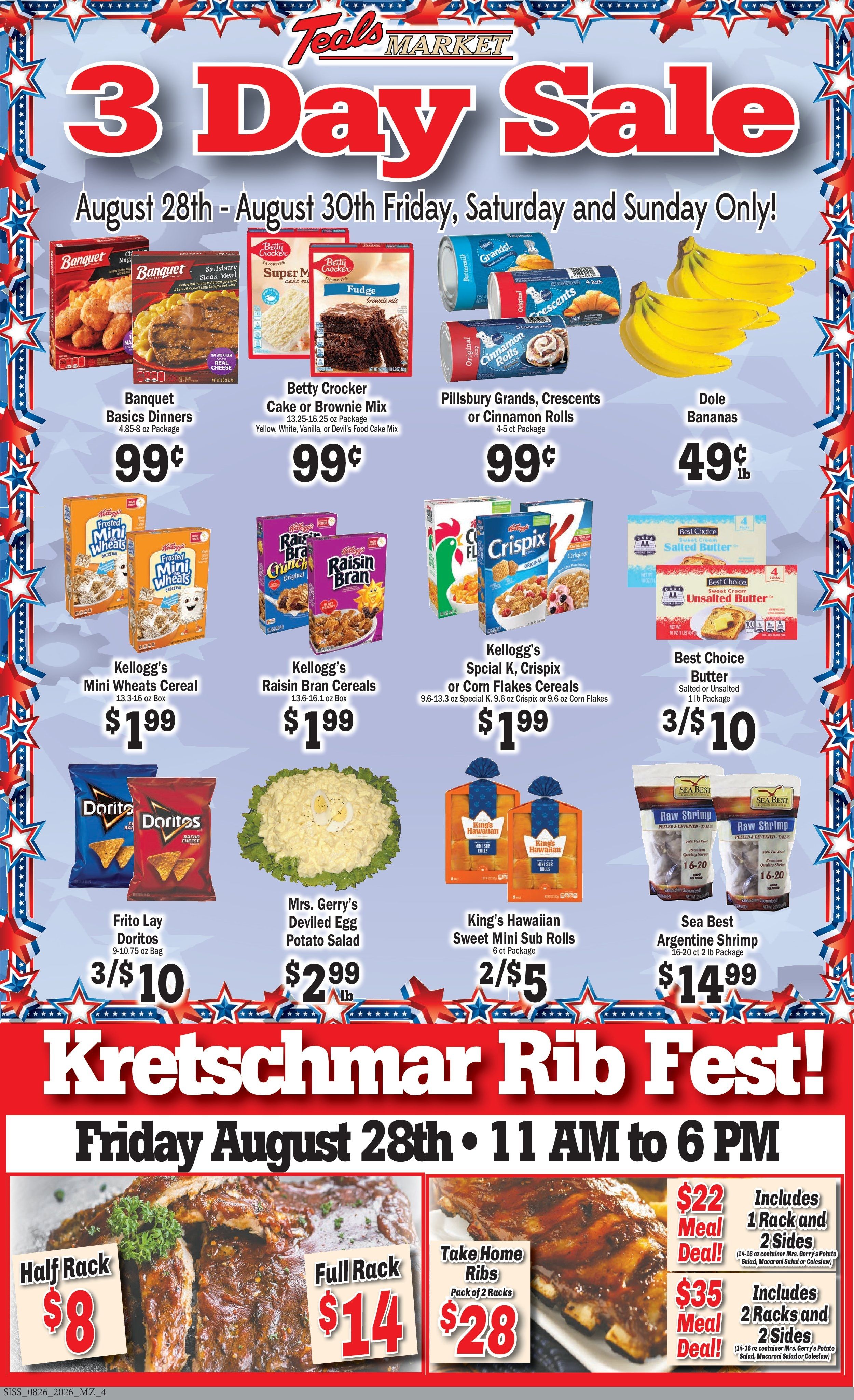 Teal's Market (Sisseton, SD) Weekly Ad August 26 - September 1, 2026
