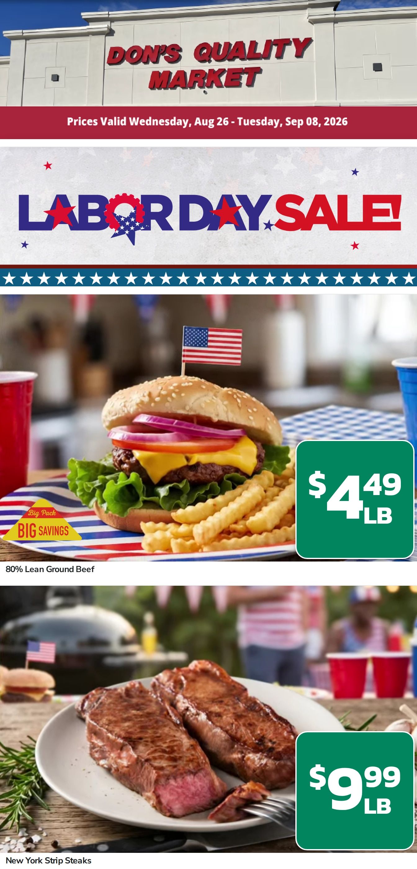 Don's Quality Market Weekly Ad August 26 - September 8, 2026