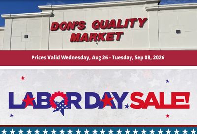 Don's Quality Market Weekly Ad August 26 - September 8, 2026