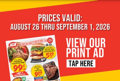 My IGA Weekly Ad August 26 - September 1, 2026