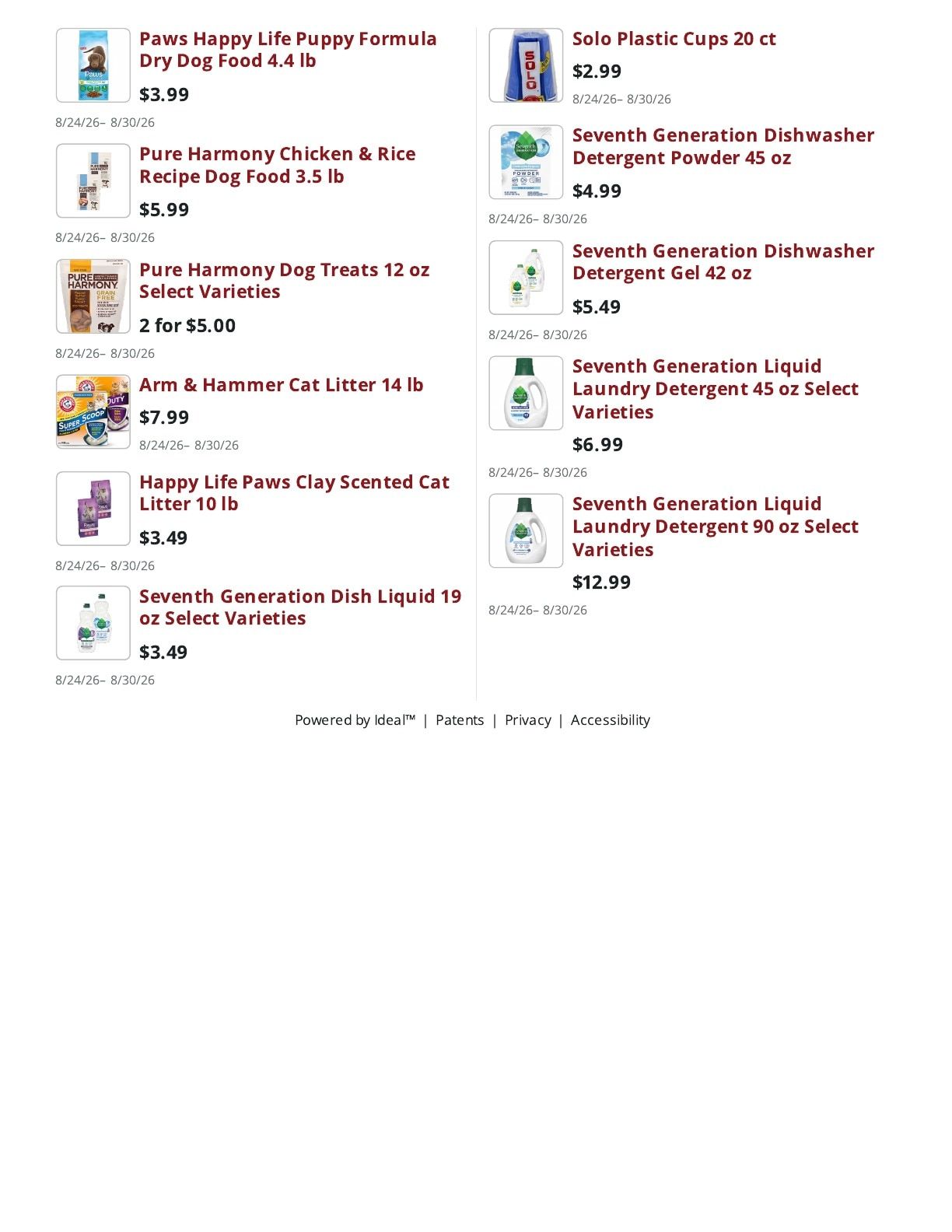 Main Street Market Weekly Ad August 24 - 30, 2026