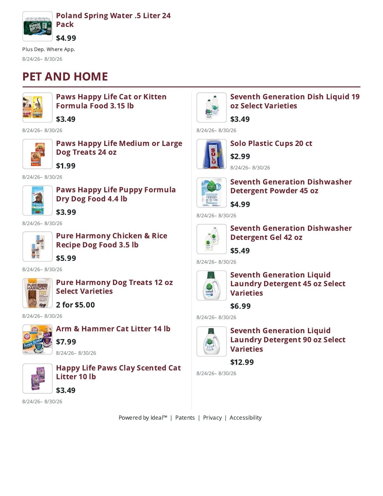 Ralph's Supermarket Weekly Ad August 24 - 30, 2026