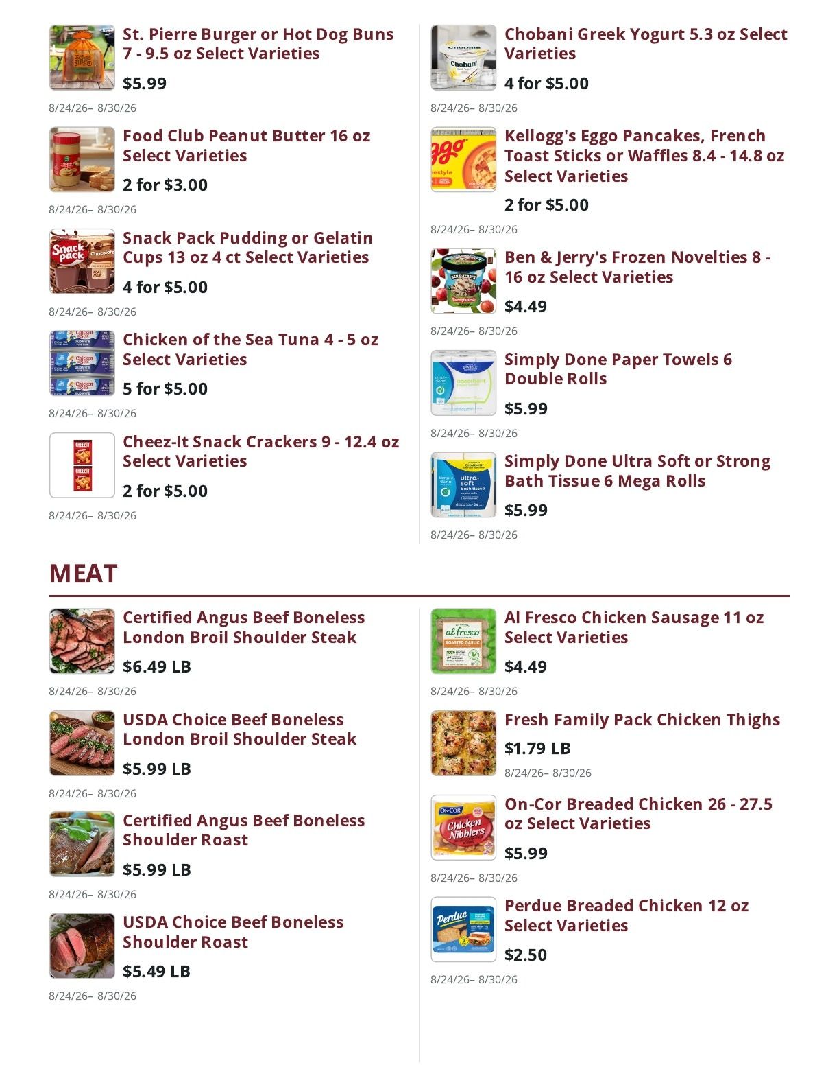 Ralph's Supermarket Weekly Ad August 24 - 30, 2026