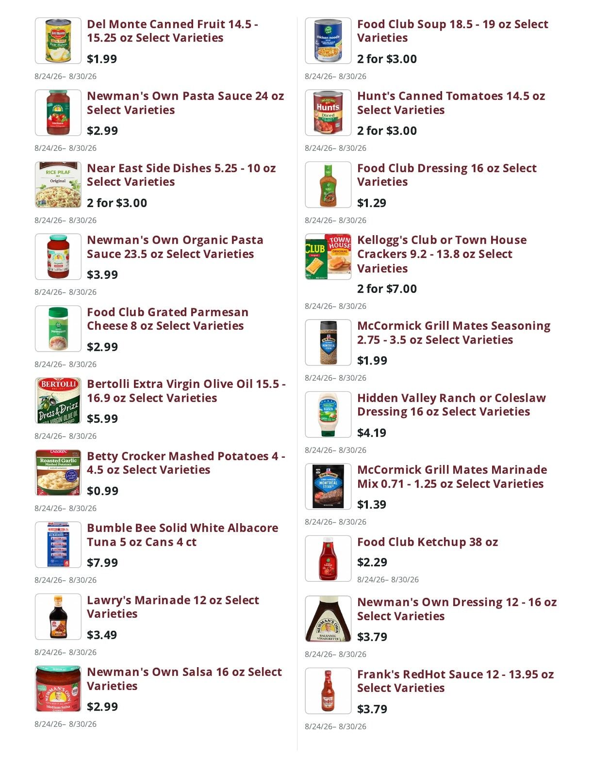 Ralph's Supermarket Weekly Ad August 24 - 30, 2026